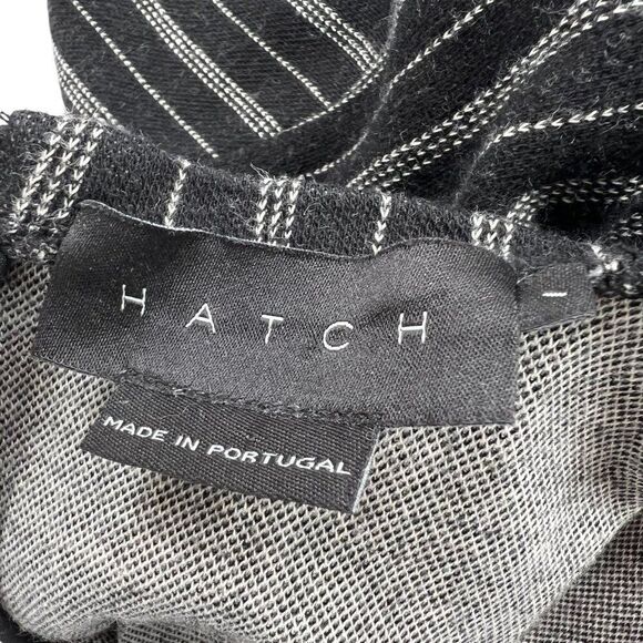 Hatch Maternity Lolo Wraparound Jumper in Voyage Stripe Black White Size 1 - Picture 6 of 9